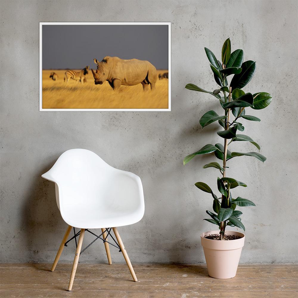 Das Nashorn - Poster im Rahmen artlia