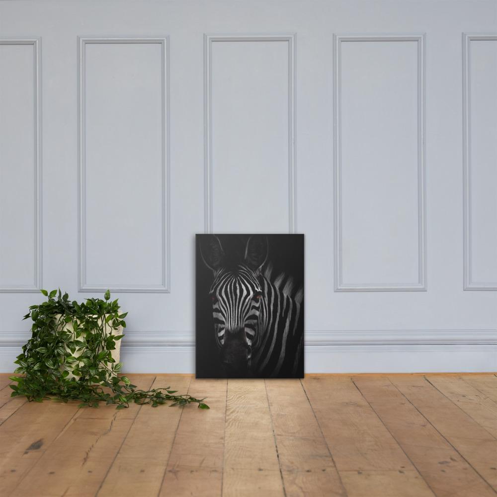 das Starren des Zebras - Leinwand artlia