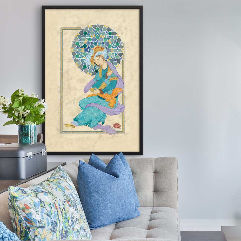 Der persische Mann - Poster im Rahmen artlia