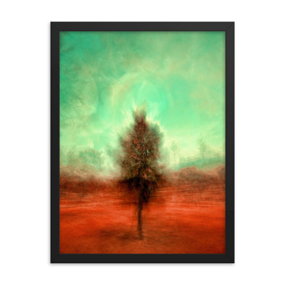 Der schlafende Baum - Poster im Rahmen schwarz / 30x41 cm artlia