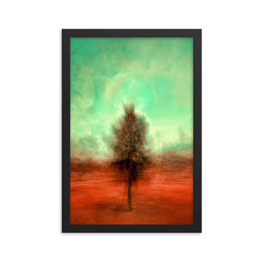 Der schlafende Baum - Poster im Rahmen schwarz / 30x45 cm artlia