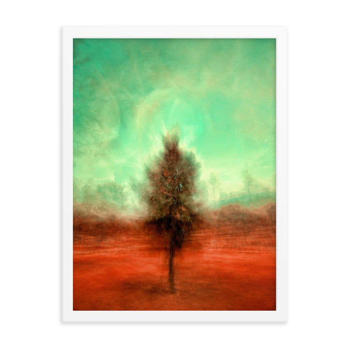 Der schlafende Baum - Poster im Rahmen weiß / 30x41 cm artlia