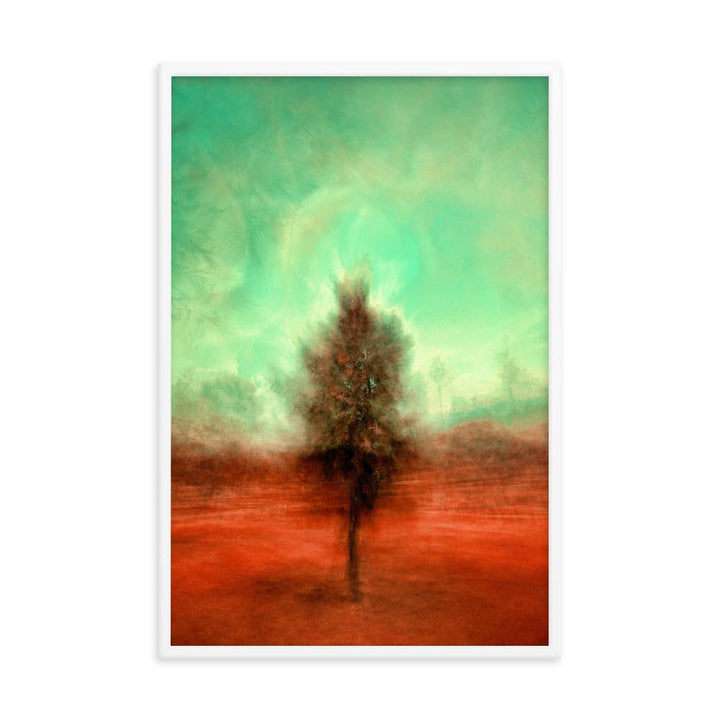Der schlafende Baum - Poster im Rahmen weiß / 61x91 cm artlia
