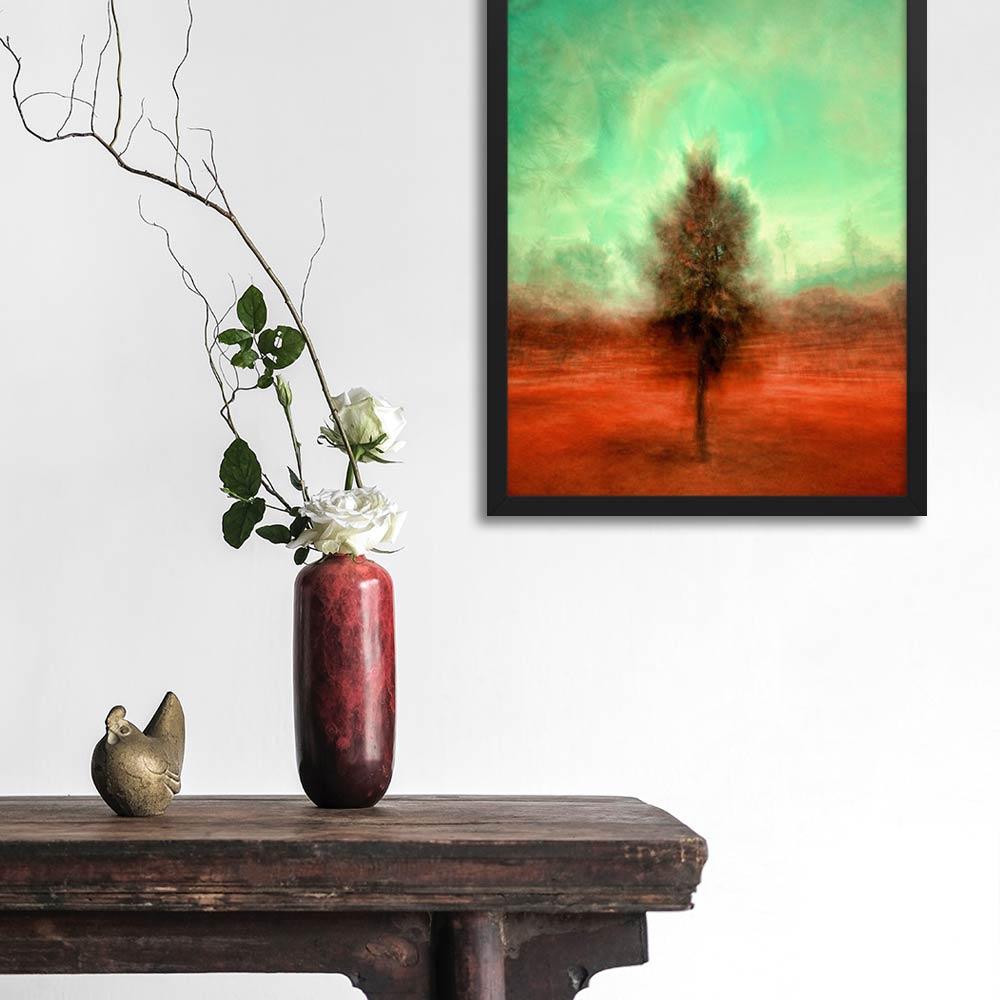 Der schlafende Baum - Poster im Rahmen mit Passepartout artlia