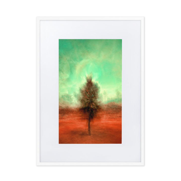 Der schlafende Baum - Poster im Rahmen mit Passepartout weiß / 50×70 cm artlia