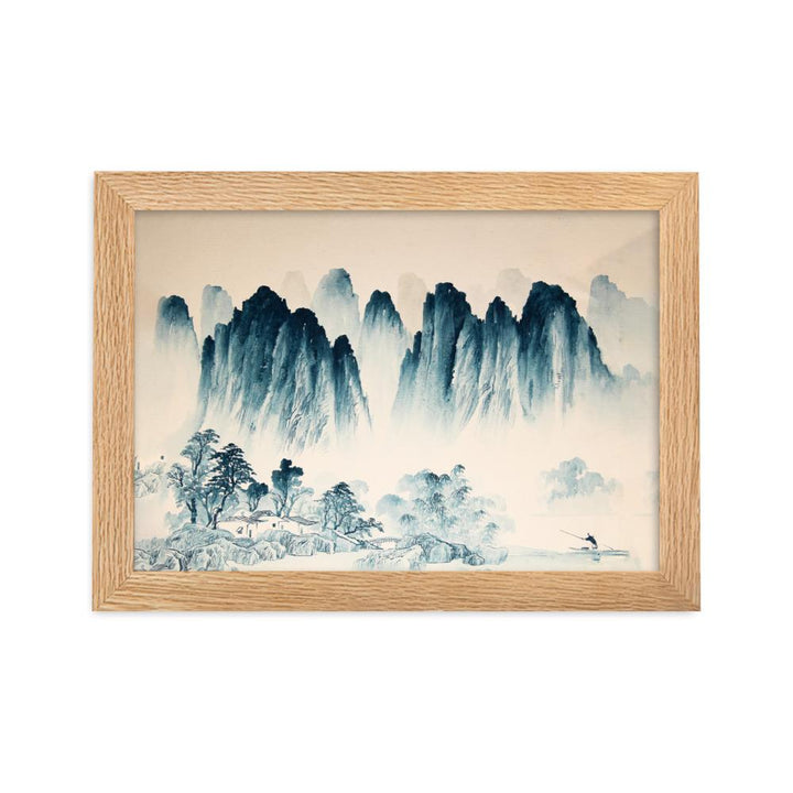 Die Berge Asiens - Poster im Rahmen Oak / 21×30 cm artlia