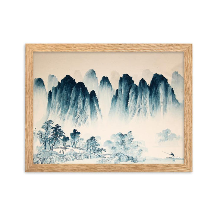 Die Berge Asiens - Poster im Rahmen Oak / 30×40 cm artlia
