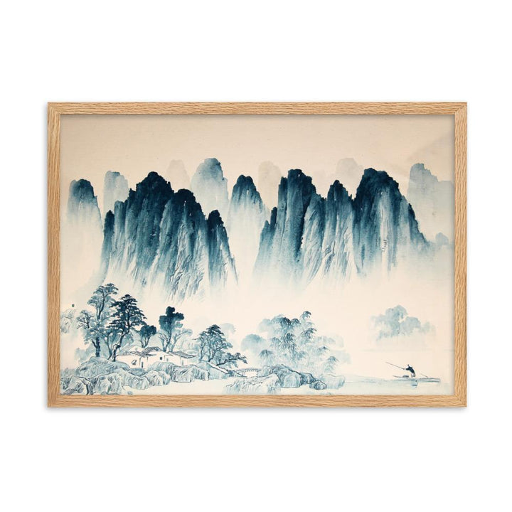 Die Berge Asiens - Poster im Rahmen Oak / 50×70 cm artlia