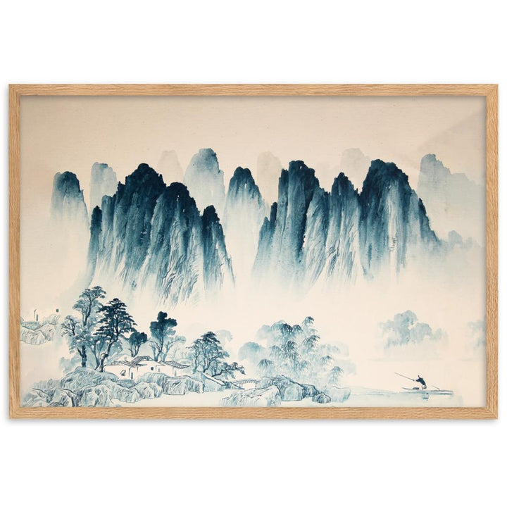 Die Berge Asiens - Poster im Rahmen Oak / 61×91 cm artlia