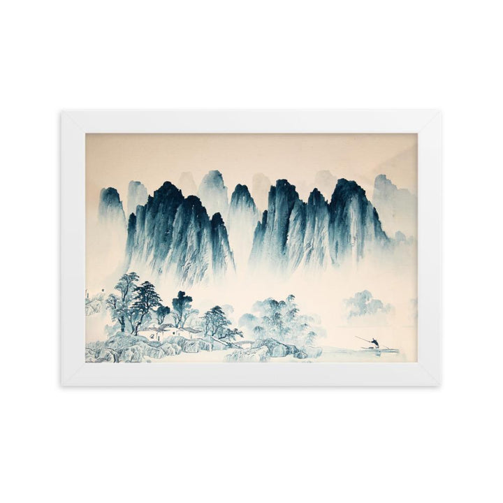 Die Berge Asiens - Poster im Rahmen Weiß / 21×30 cm artlia