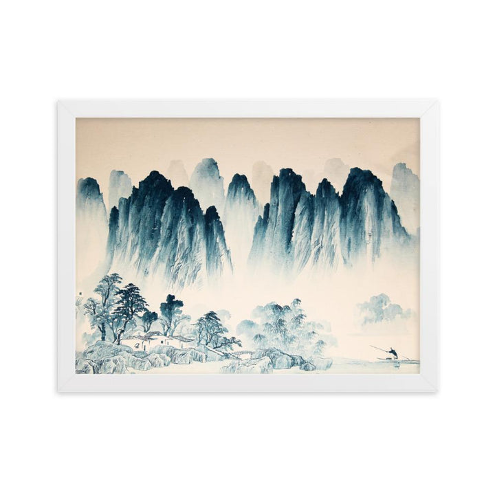 Die Berge Asiens - Poster im Rahmen Weiß / 30×40 cm artlia