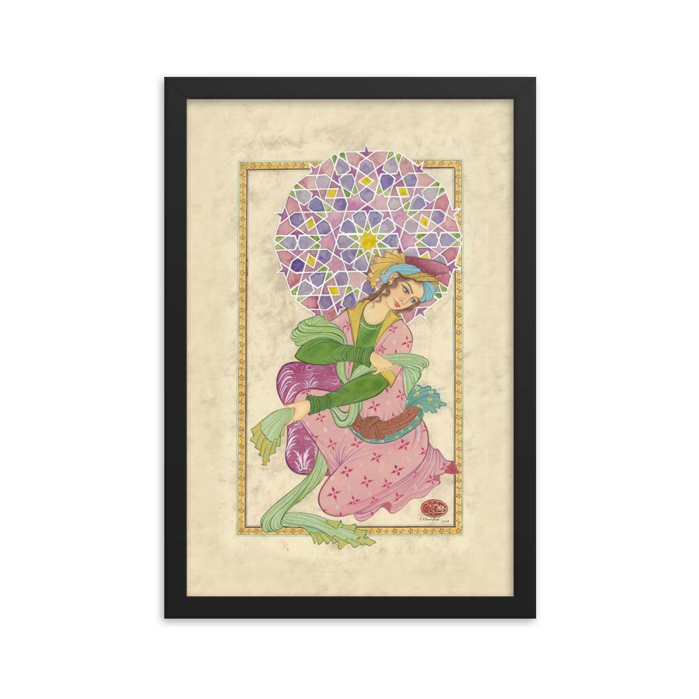 Die persische Dame - Poster im Rahmen Schwarz / 30x45 cm artlia