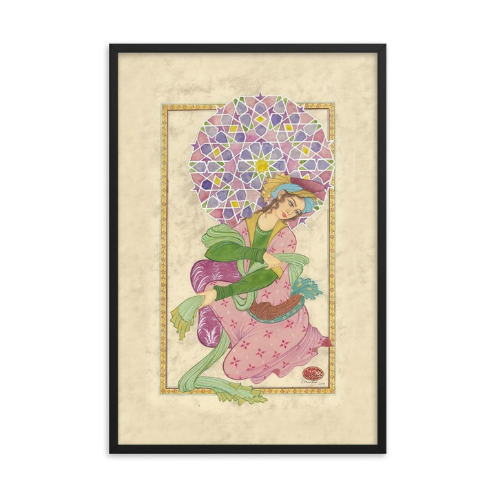Die persische Dame - Poster im Rahmen Schwarz / 61x91 cm artlia