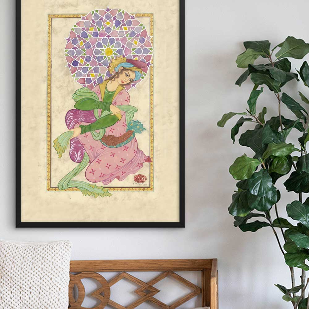 Die persische Dame - Poster im Rahmen artlia