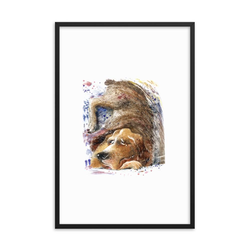 Dom Hund - Poster im Rahmen artlia