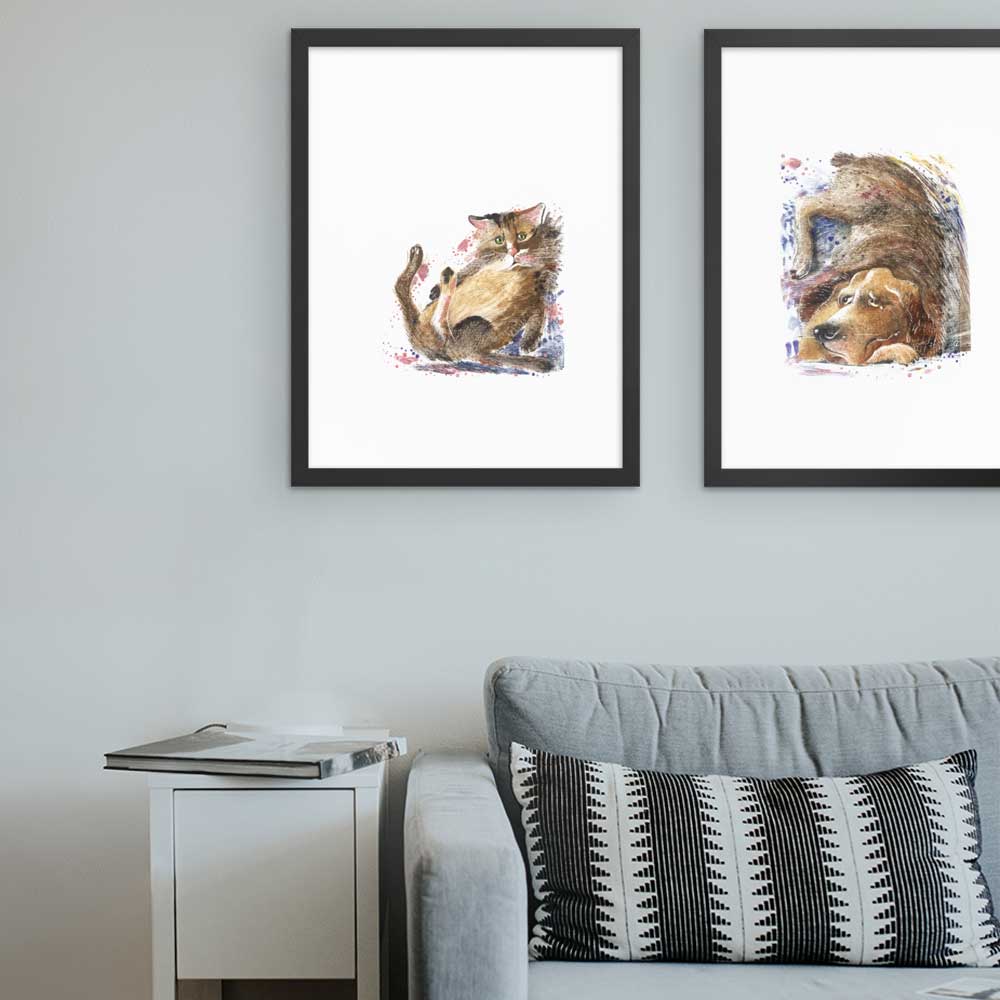 Dom Hund - Poster im Rahmen artlia