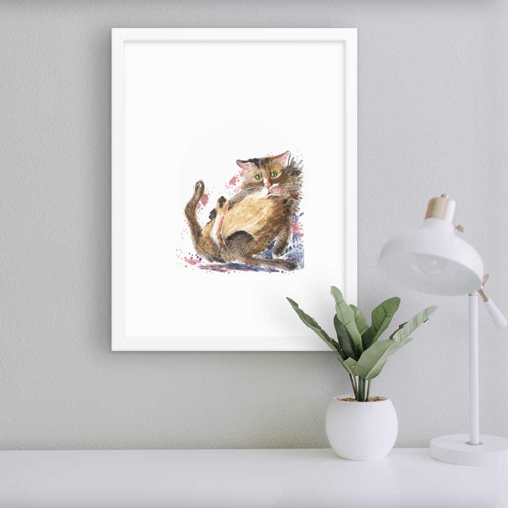 Dom Katze - Poster im Rahmen artlia