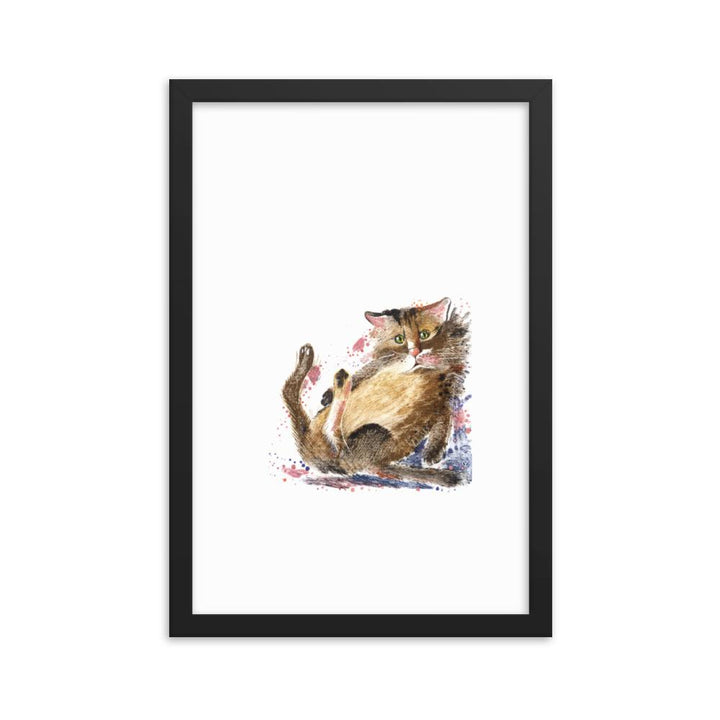 Dom Katze - Poster im Rahmen schwarz / 30x45 cm artlia