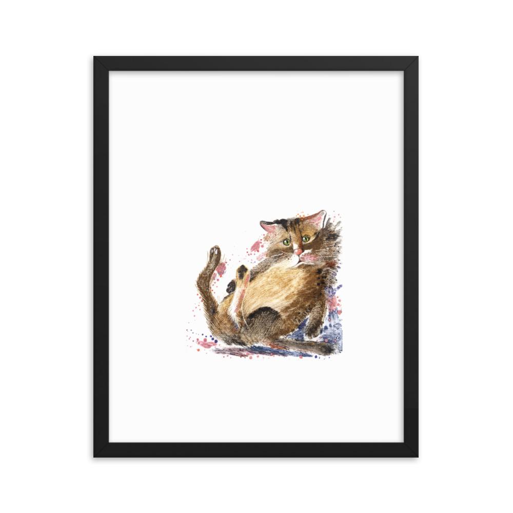 Dom Katze - Poster im Rahmen schwarz / 41x51 cm artlia
