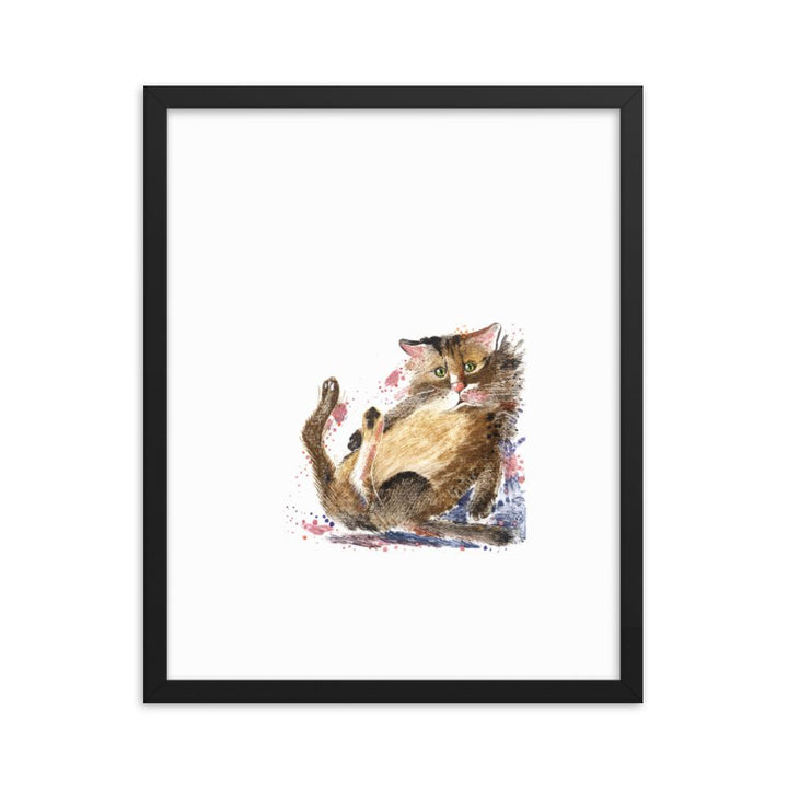 Dom Katze - Poster im Rahmen schwarz / 41x51 cm artlia