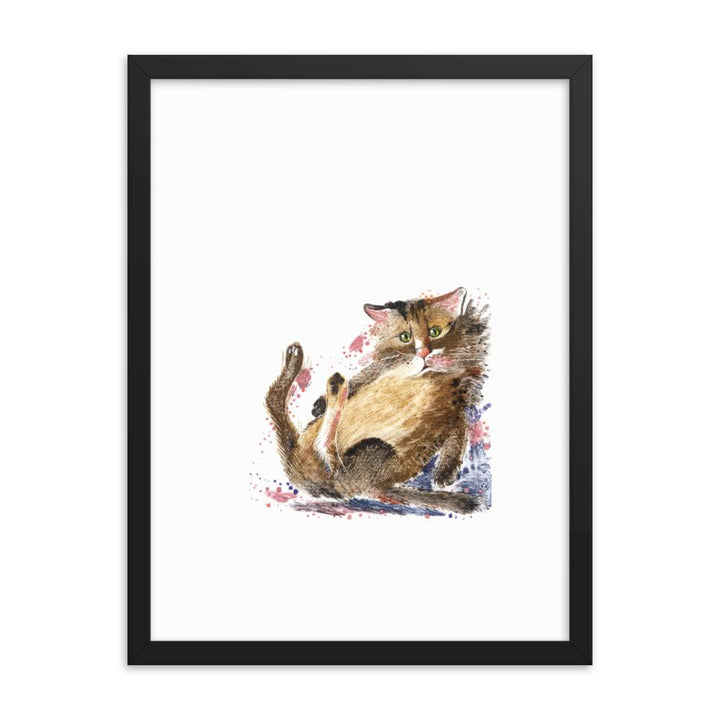 Dom Katze - Poster im Rahmen schwarz / 30x41 cm artlia