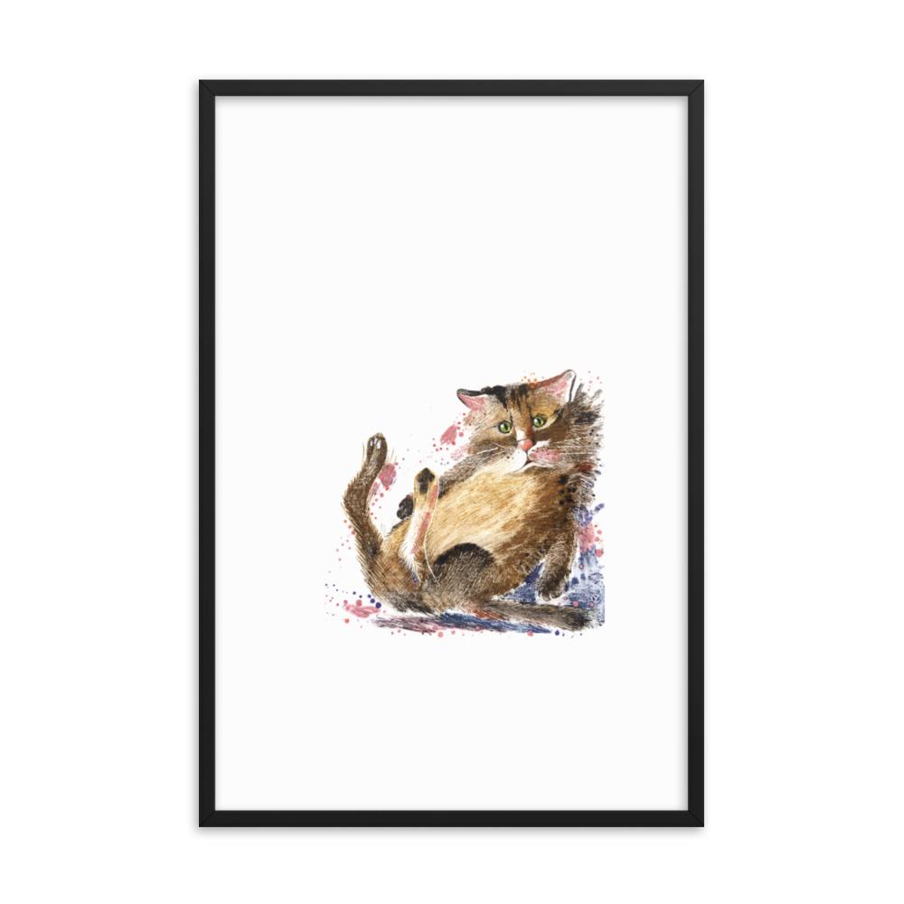Dom Katze - Poster im Rahmen artlia
