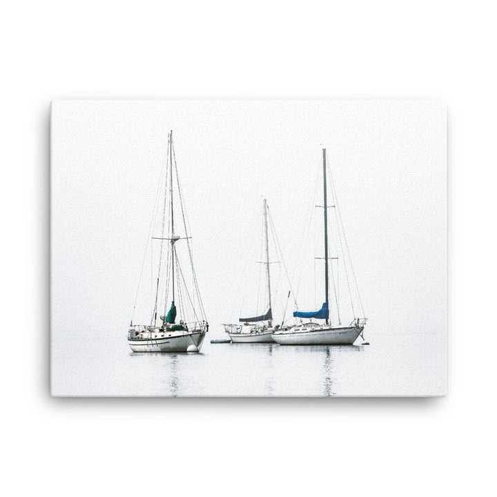 drei Segelboote - Leinwand 30x41 cm artlia