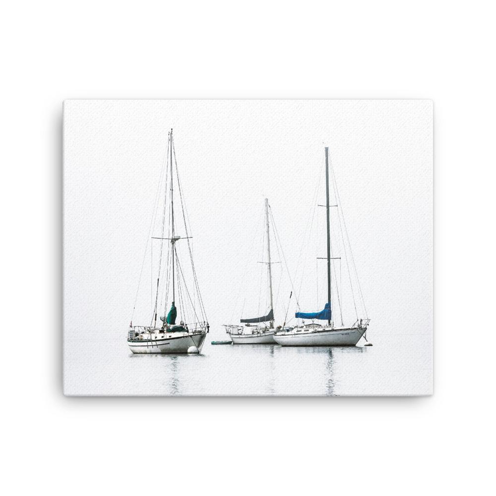 drei Segelboote - Leinwand 41x51 cm artlia