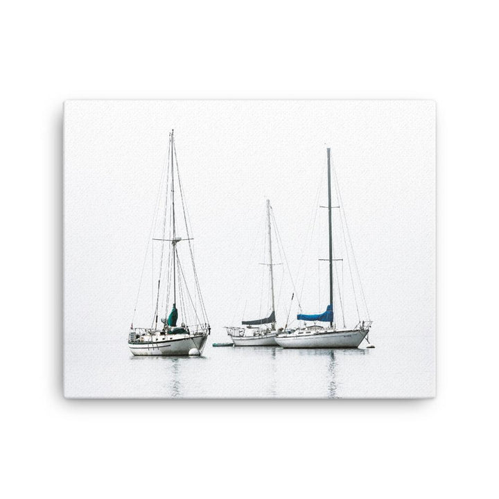 drei Segelboote - Leinwand 41x51 cm artlia