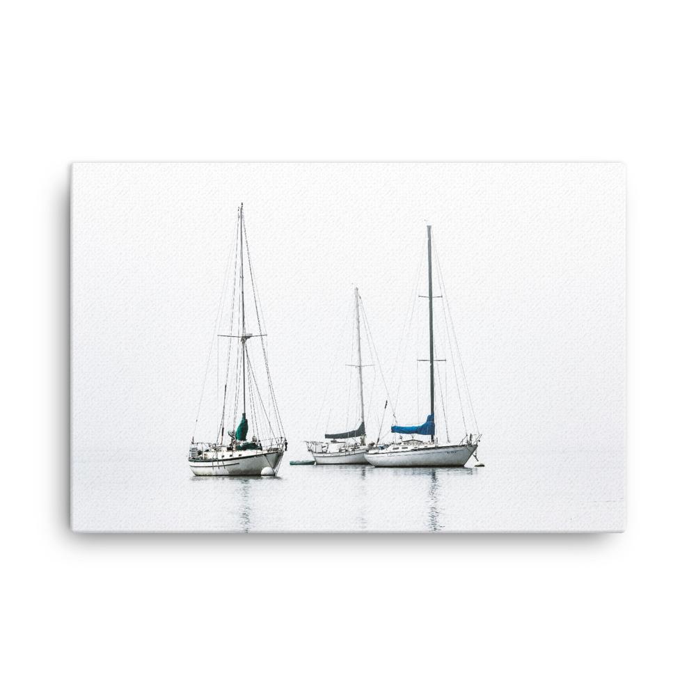drei Segelboote - Leinwand artlia