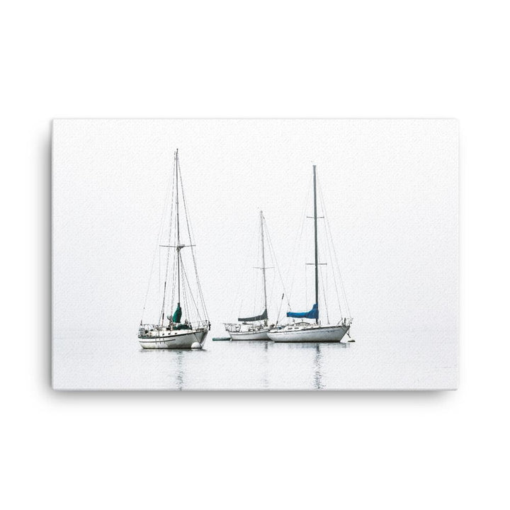 drei Segelboote - Leinwand artlia