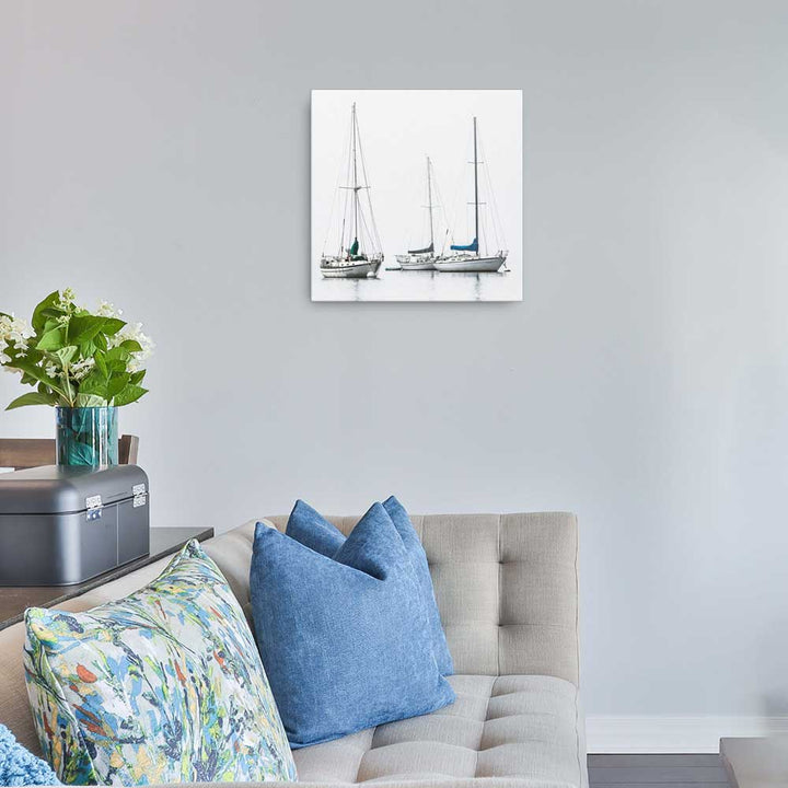 drei Segelboote - Leinwand artlia