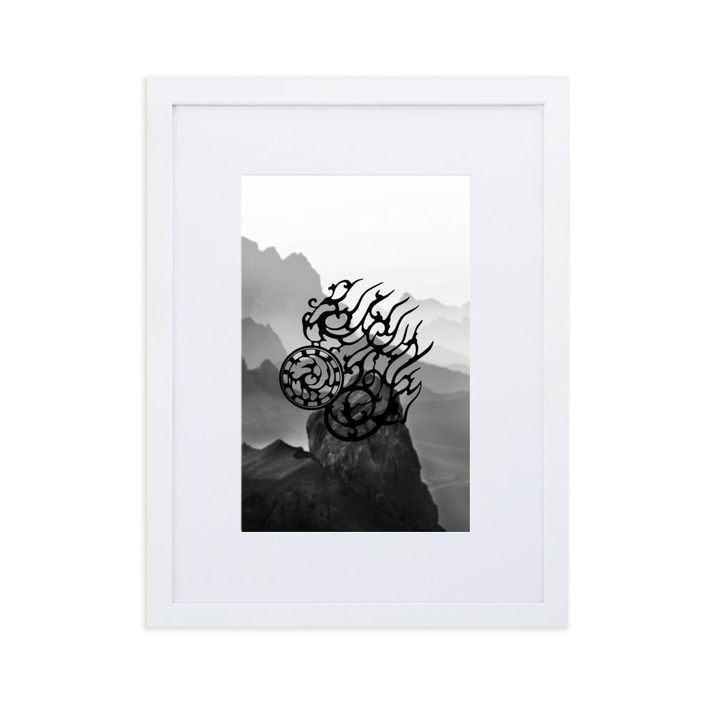 Dreibeinige Krähe - Poster im Rahmen mit Passepartout weiß / 30×40 cm artlia
