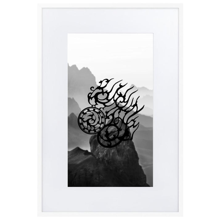 Dreibeinige Krähe - Poster im Rahmen mit Passepartout weiß / 61×91 cm artlia