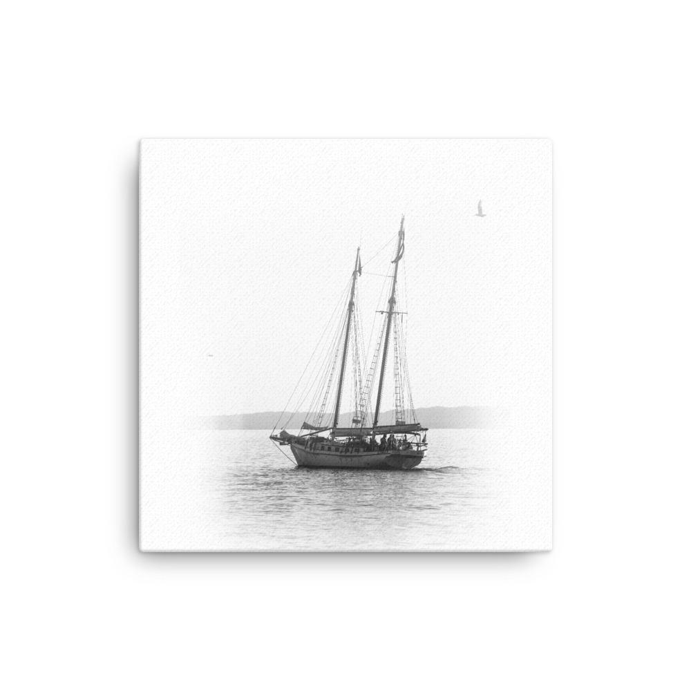 ein Segelboot - Leinwand 30x30 cm artlia