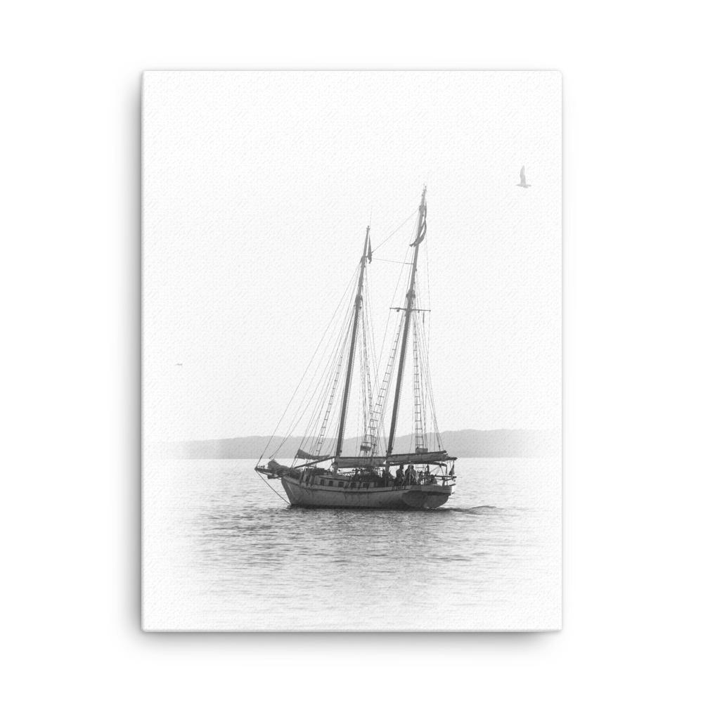 ein Segelboot - Leinwand 30x41 cm artlia