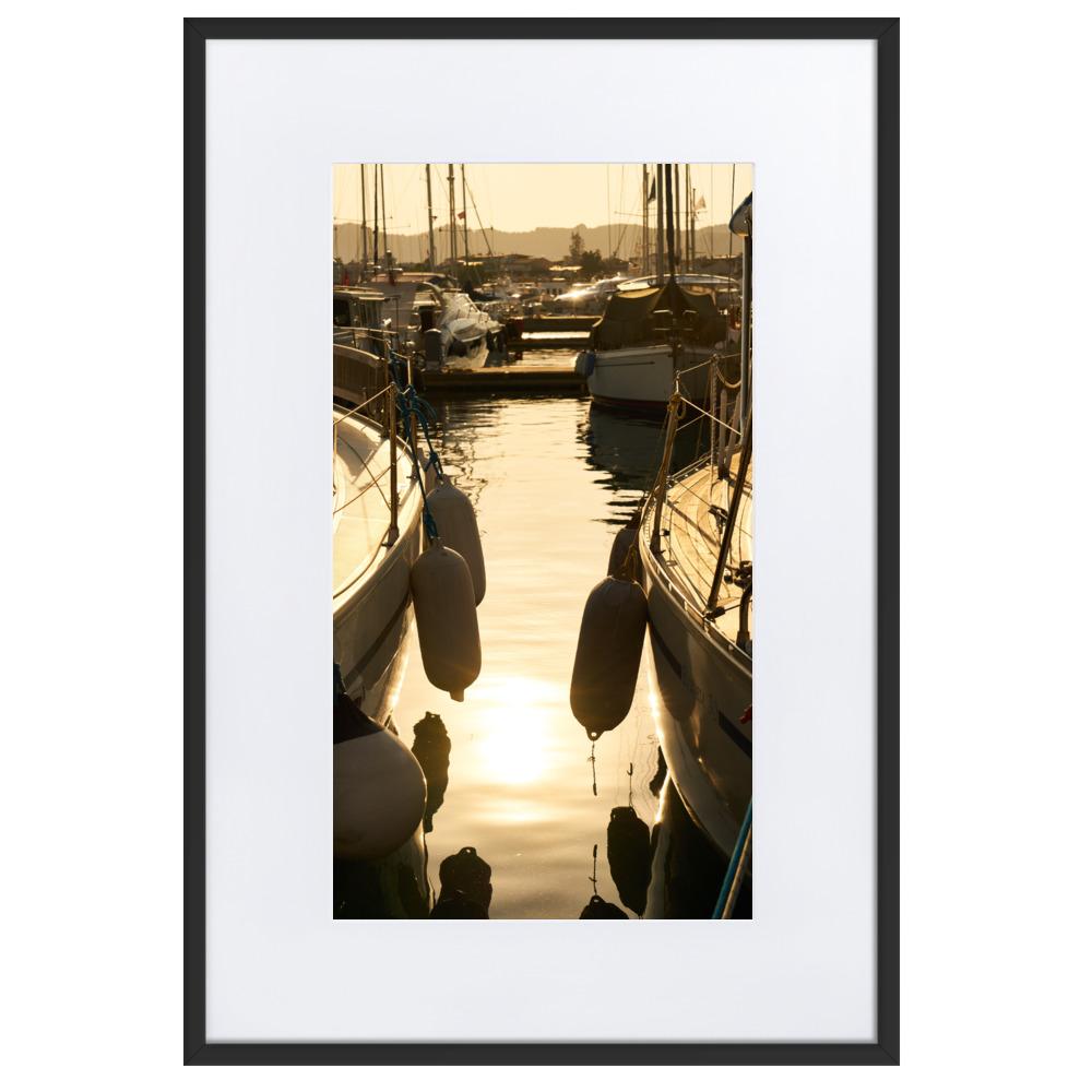 ein Sommerabend - Poster im Rahmen mit Passepartout artlia
