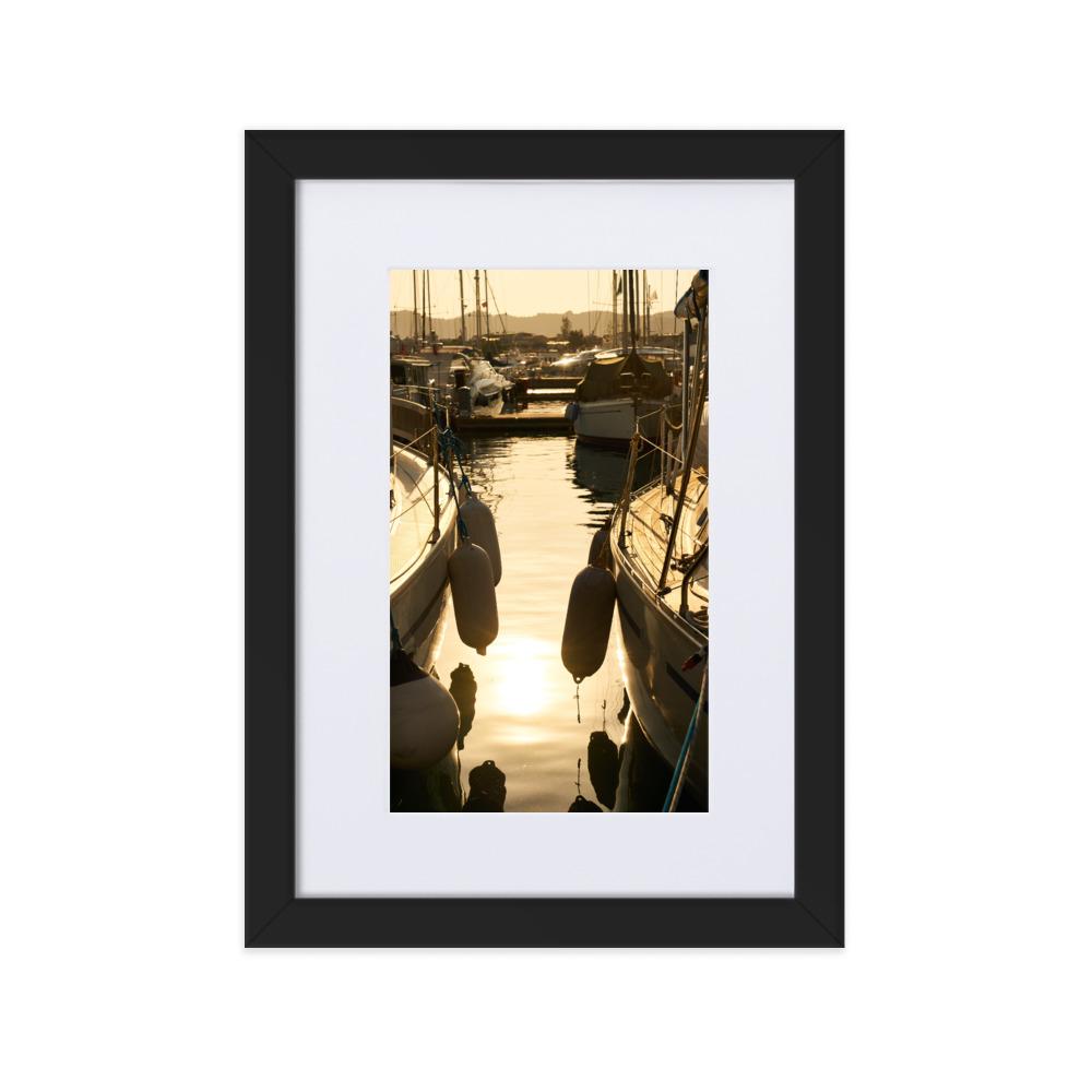 ein Sommerabend - Poster im Rahmen mit Passepartout schwarz / 21×30 cm artlia