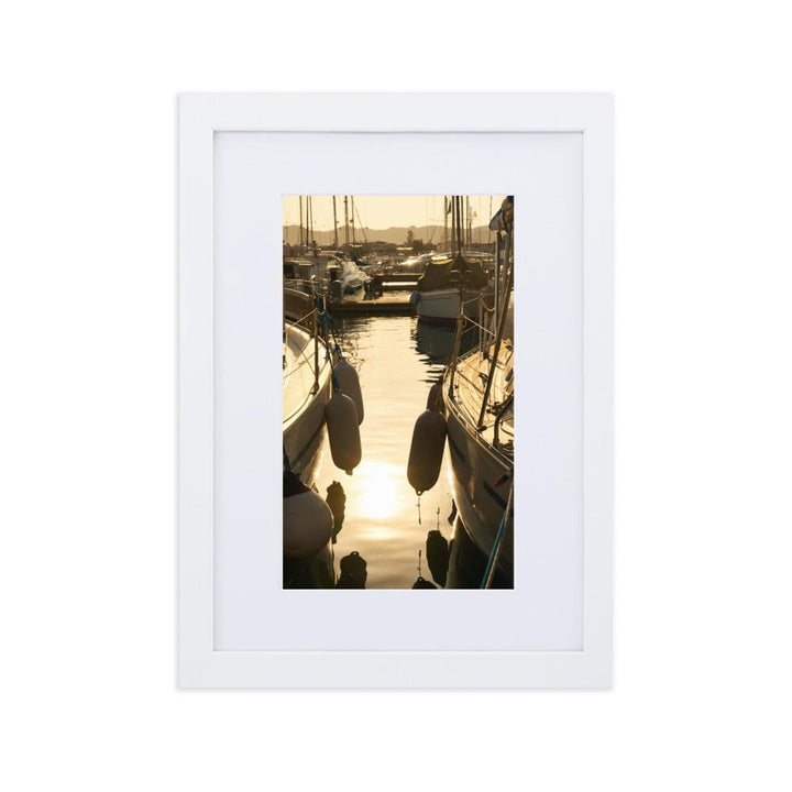 ein Sommerabend - Poster im Rahmen mit Passepartout weiß / 21×30 cm artlia