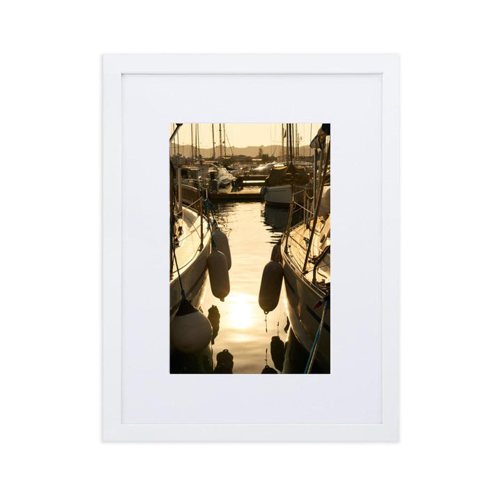 ein Sommerabend - Poster im Rahmen mit Passepartout weiß / 30×40 cm artlia