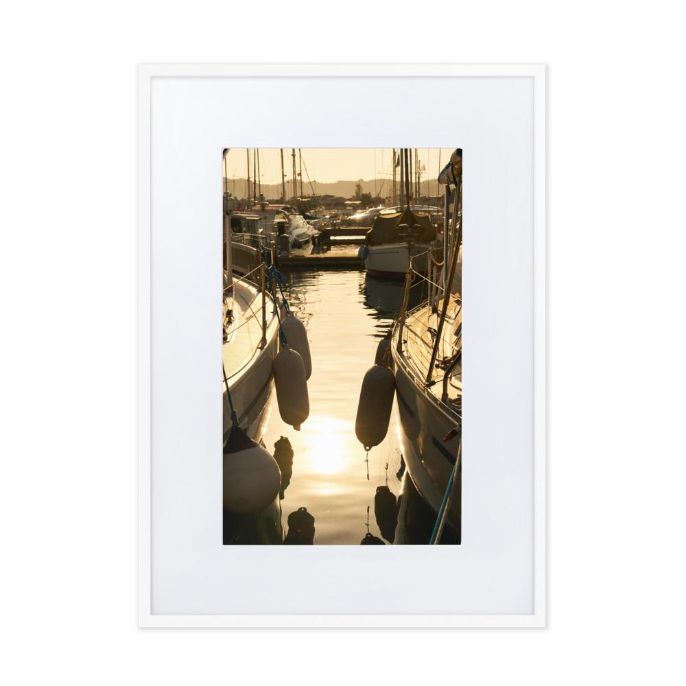 ein Sommerabend - Poster im Rahmen mit Passepartout weiß / 50×70 cm artlia