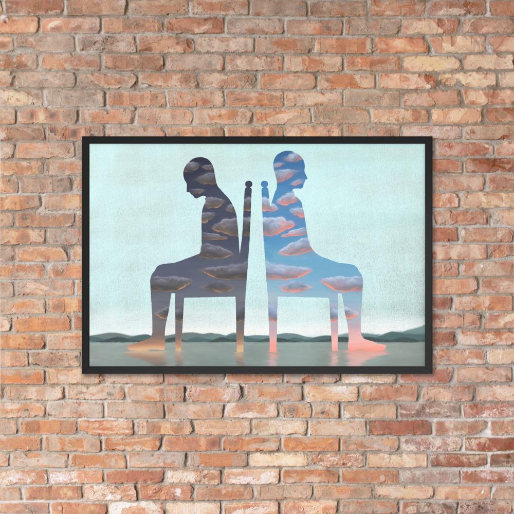 Einsamkeit - Poster im Rahmen artlia