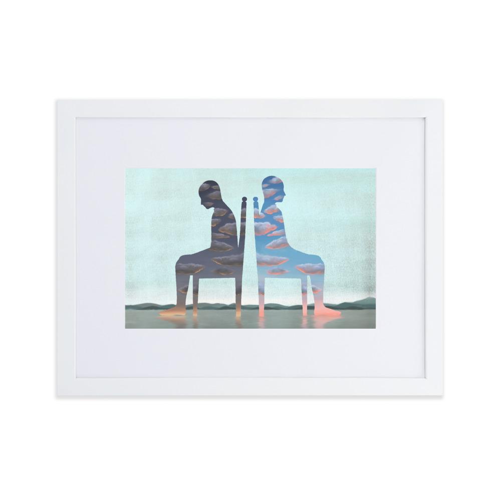 Einsamkeit - Poster im Rahmen mit Passepartout weiß / 30×40 cm artlia
