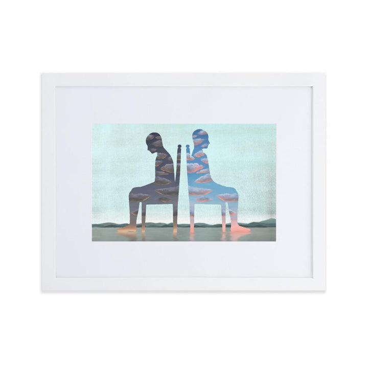 Einsamkeit - Poster im Rahmen mit Passepartout weiß / 30×40 cm artlia
