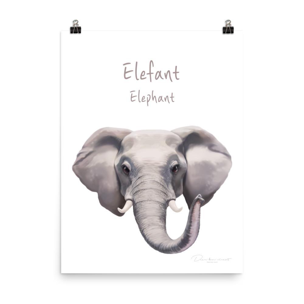Elefant - Poster für Kinder 20x25 cm artlia