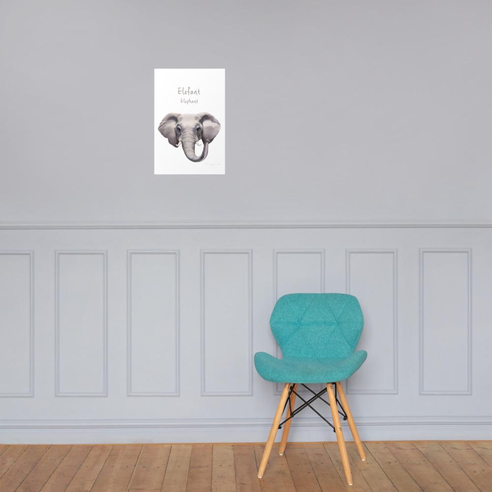 Elefant - Poster für Kinder 30x45 cm artlia