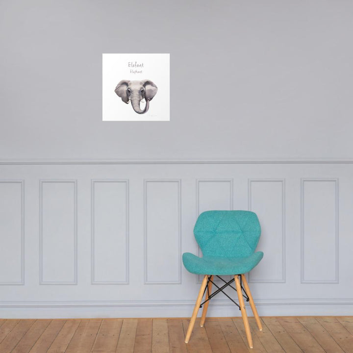 Elefant - Poster für Kinder 41x41 cm artlia