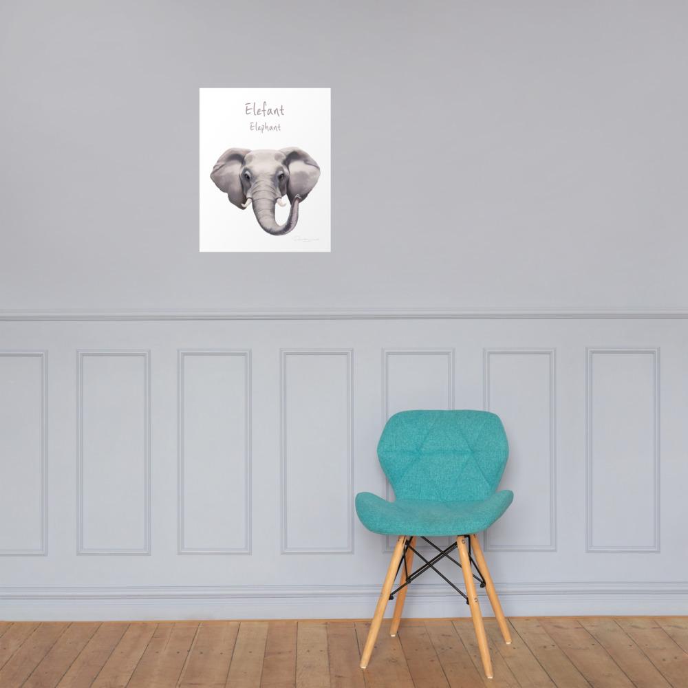 Elefant - Poster für Kinder 41x51 cm artlia