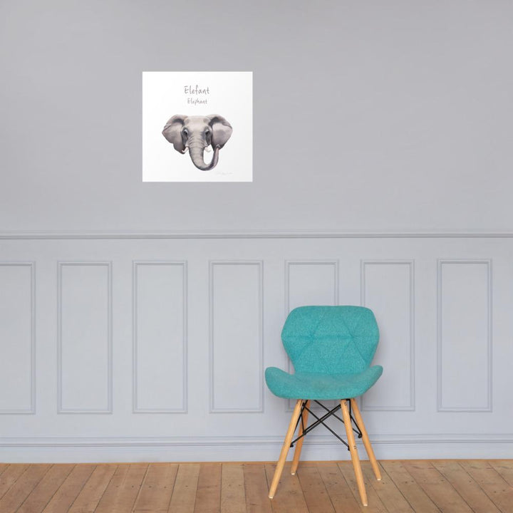 Elefant - Poster für Kinder 46x46 cm artlia