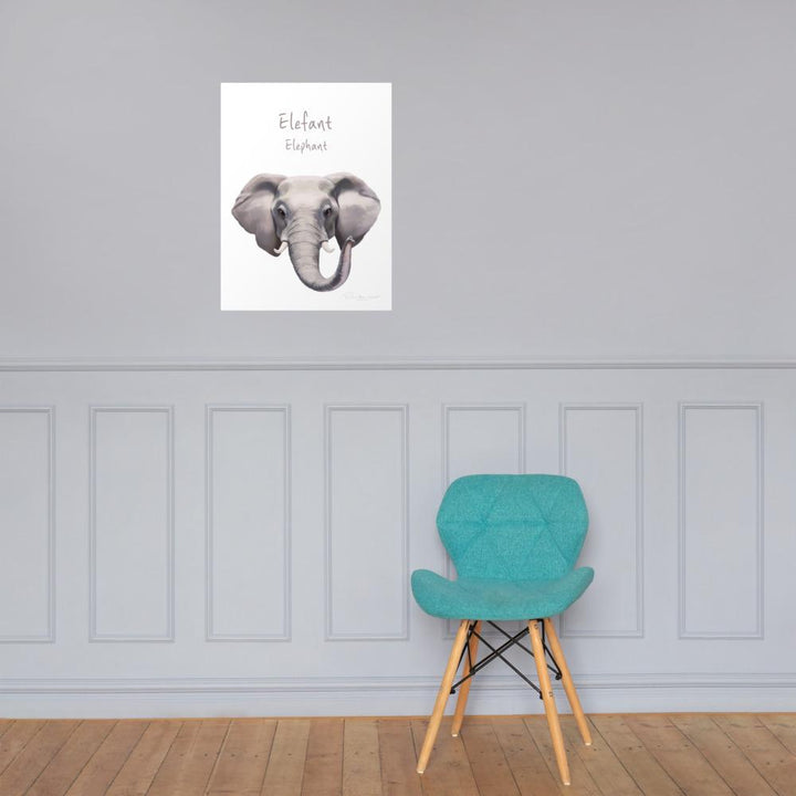 Elefant - Poster für Kinder 46x61 cm artlia